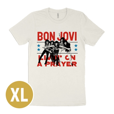 BON JOVI Livin’ on a player Tシャツ XL Livin On A Prayer Tシャツ XLサイズ / FOREVER POP UP STORE : Bon