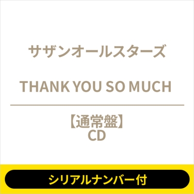 THANK YOU SO MUCH : Southern All Stars | HMV&BOOKS online