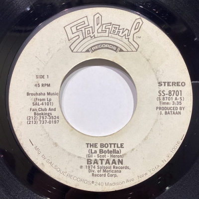 極美品　Jo Bataan / The Bottle Joe Bataan With Los Fulanos - The Bottle / Mestiago Dub