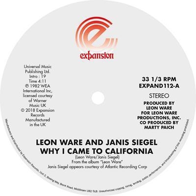 Leon Ware & Janis Siegel の希少リミックスレコード 中古:盤質B】 Why I Came To California / Can I Touch You