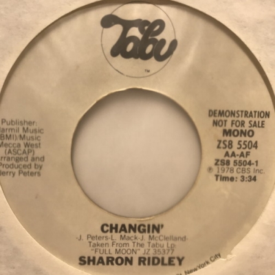 中古:盤質B】 Changin' : Sharon Ridley | HMV&BOOKS online - ZS85504
