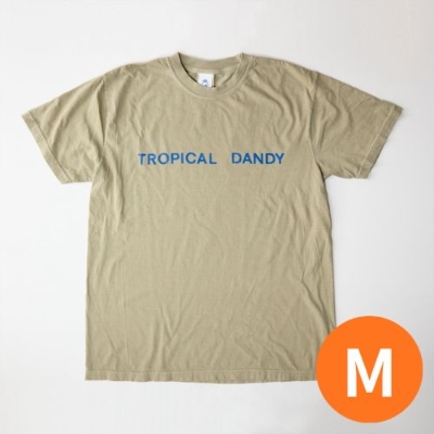 Mサイズ/カーキ】Tropical Dandy logo Tシャツ : 細野晴臣