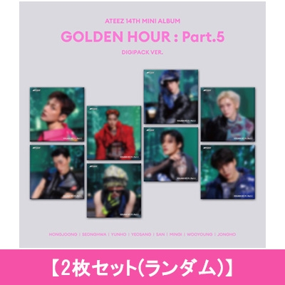新品未開封 ATEEZ CD アルバム GOLDENHOUR デジパック セット GOLDEN HOUR : Part.5 (DIGIPACK VER.)【2枚セット(ランダム