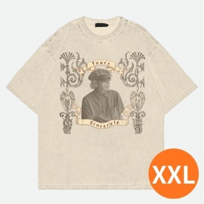XXLサイズ/ベージュ】YOURS SINCERELY ALBUM TEE : 細野晴臣