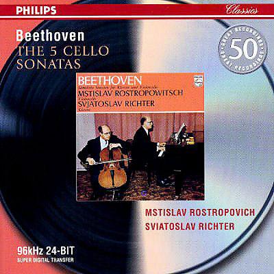 ★CD PHILIPS Beethoven Complete Music for Cello&Pianoベートーヴェン:チェロ・ソナタ全集*リヒテル.ロストロポーヴィチ/新星堂