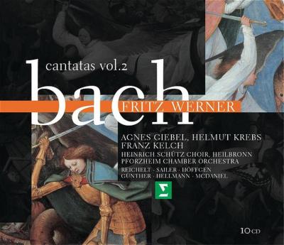 バッハ カンタータ選集 フリッツ・ウェルナー指揮 ギーベル、飯山恵巳子(sp)他 Cantatas Vol.2: Werner / Heilbronn Pforzheim.co, Heinrich