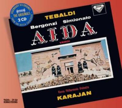 日本語対訳付き ヴェルディ アイーダ カラヤン テバルディ シミオナート ウィーン・フィル リマスター 国内 Verdi Aida Karajan Tebaldi