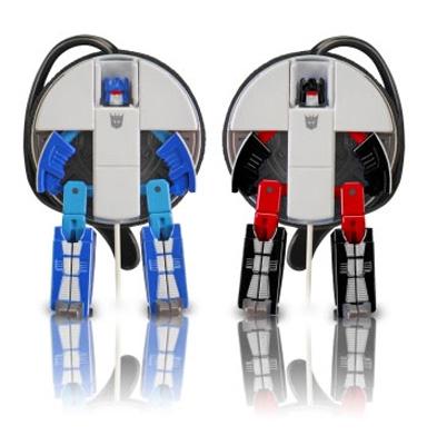Transformers Music Label Frenzy & Rumble Playing Earphone