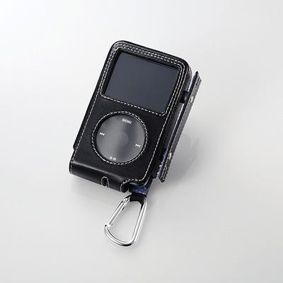 Ipod Classic用レザーケース / 160GB用 / 巻取り タイプ: ブラック ...
