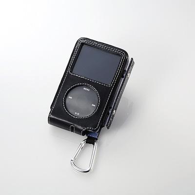 Ipod Classic用レザーケース / 80GB用 / 巻取りタイプ: ブラック