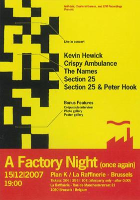 Factory Night (Once Again): Plan K 15 / 12 / 2007 | HMVu0026BOOKS online -  LTMDVD2519