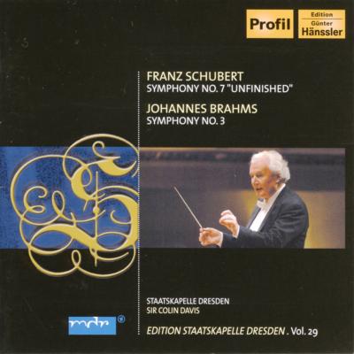 Brahms Symphony No, 3, Schubert Symphony No, 8, : C.Davis / Staatskapelle Dresden