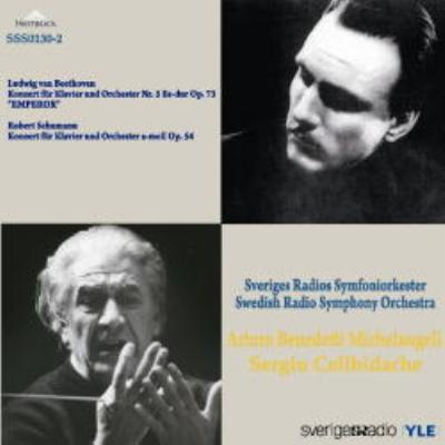 ベートーヴェン：『皇帝』（1969　ステレオ）、シューマン：ピアノ協奏曲（1967）　ミケランジェリ、チェリビダッケ＆スウェーデン放送響