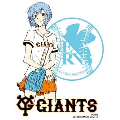 ✨【限定コラボ】エヴァンゲリオン「綾波レイ」 × 読売ジャイアンツ Tシャツ✨ 綾波レイ×12球団コラボTシャツ（読売ジャイアンツ）【M】 : T