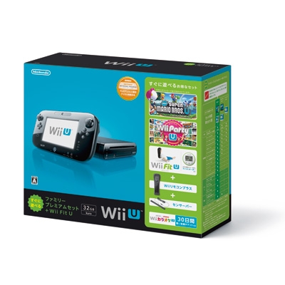 すぐ遊べるセット】 任天堂 WiiU プレミアム 黒 暑 本体セット 09-16