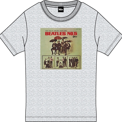 Beatles No.5 日本盤50周年記念Ｔシャツ Grey 【M】 : The Beatles