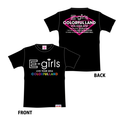 ツアーTシャツ 【M】 ブラック/ E-girls LIVE TOUR 2014 