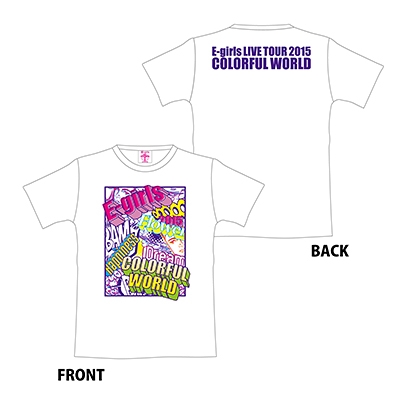 Tシャツ E-girls【M】/ E-girls LIVE TOUR 2015 COLORFUL WORLD : E