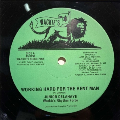JUNIOR DELAHAYE / WORKING HARD FOR~レゲエ JUNIOR DELAHAYE / WORKING HARD FOR THE RENT MAN – TICRO MARKET