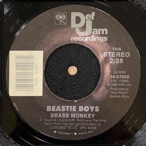 Beastie Boys Brass Monkey HIPHOP 国内盤7インチ
