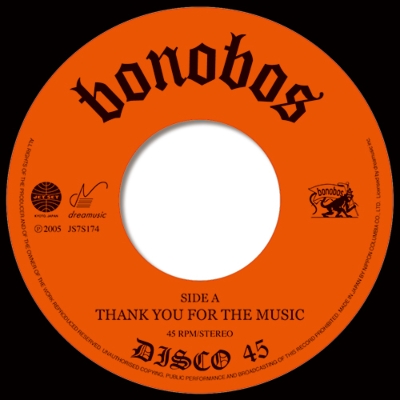 Thank You For The Music (7インチアナログレコード) : bonobos