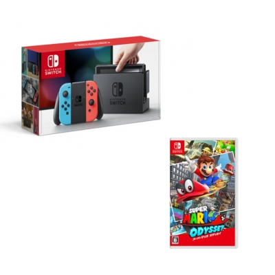 Nintendo Switch Joy Con L ネオンブルー R ネオンレッド 本体 マリオオデッセイ セット Game Hard Hmv Books Online Nswinset3