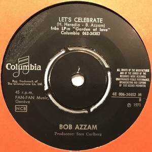 激レア7inchです【激レア7'】BOB AZZAM / Let's Celebrate（夜ジャズ）