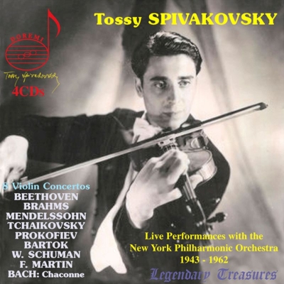 Tossy Spivakovsky Legendary Treasures Violin Concertos Chaconne 4cd Hmv Books Online Online Shopping Information Site Dhr8025 English Site