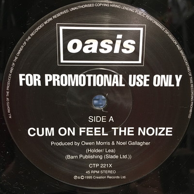 中古:盤質B】 Cum On Feel The Noize : OASIS | HMV&BOOKS online 
