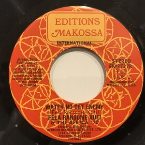 『WATER NO GET ENEMY』　FR KSさん専用 中古:盤質B】 Water No Get Enemy : Fela Ransome Kuti And The Africa