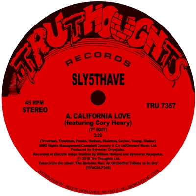 Sly5thAve／California Love 7インチレコード California Love (featuring Cory Henry)[7” EDIT] / Shiznit