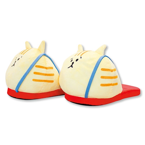 ぬいぐるみスリッパ（サスペンダー） : ごろごろにゃんすけ