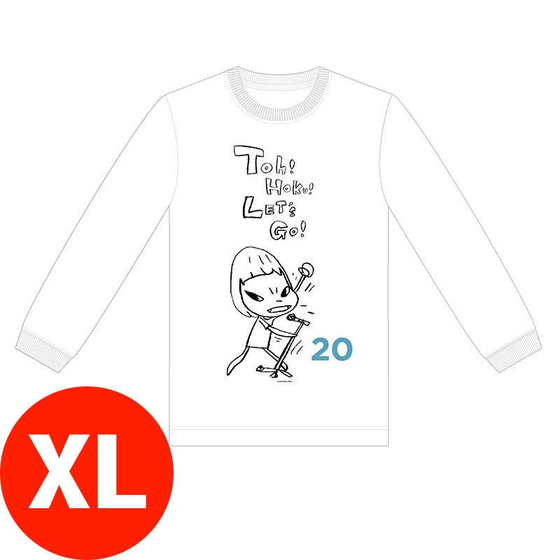 アラバキ 奈良美智 ロングスリーブTシャツ XLサイズ 新品未使用品 荒吐×奈良美智ロングスリーブTシャツ ホワイト×ブルー（XL） ※10月下旬