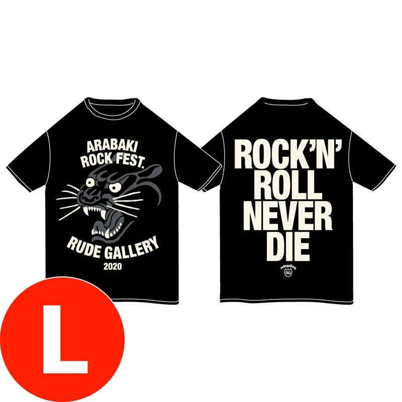 ARABAKI×RUDE GALLERY Tシャツ ブラック（L） : ARABAKI ROCK