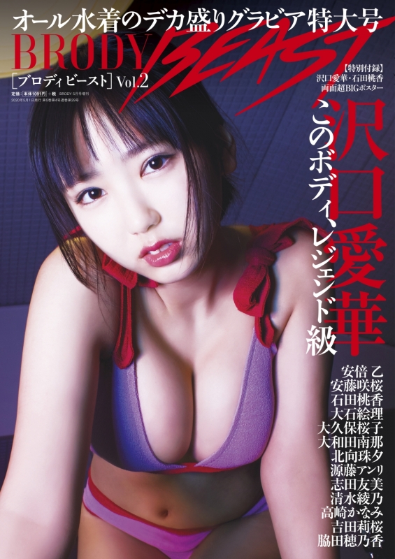 BRODY BEAST Vol.2 BRODY (ブロディ)2020年 5月号増刊【特別付録：沢口愛華・石田桃香 特大両面ポスター】 :  BRODY編集部 | HMV&BOOKS online - 178120520