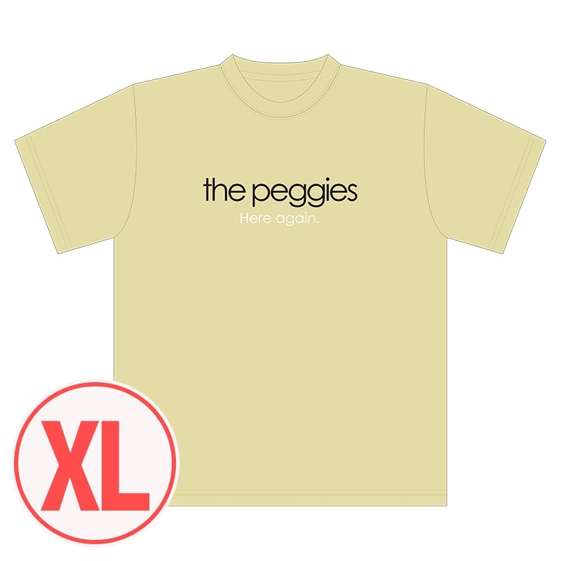 the peggies ”Here again.” Tシャツ ベージュ(XL) : the peggies