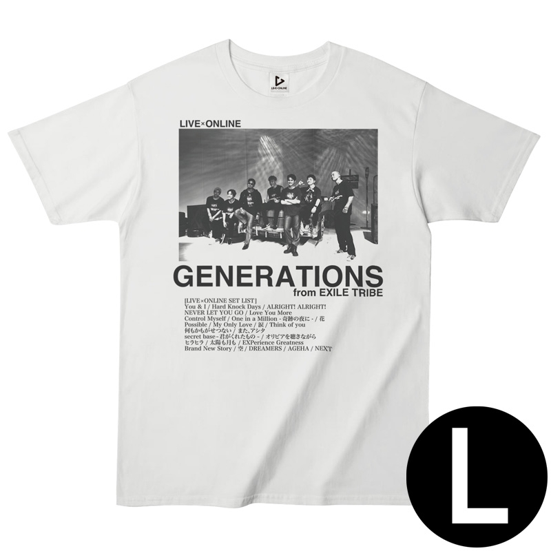 EXILE TRIBE GENE RATIONS Tシャツ Lサイズ LIVE×ONLINE PHOTO-T / GENERATIONS / Lサイズ : GENERATIONS from
