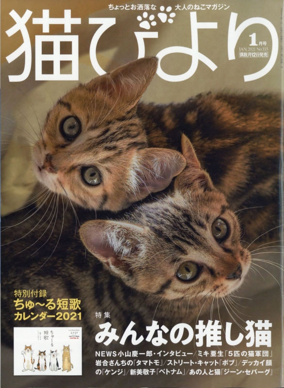 猫びより 21年 1月号 インタビュー 小山慶一郎 News 特別付録 ちゅ る短歌カレンダー21 猫びより編集部 Hmv Books Online