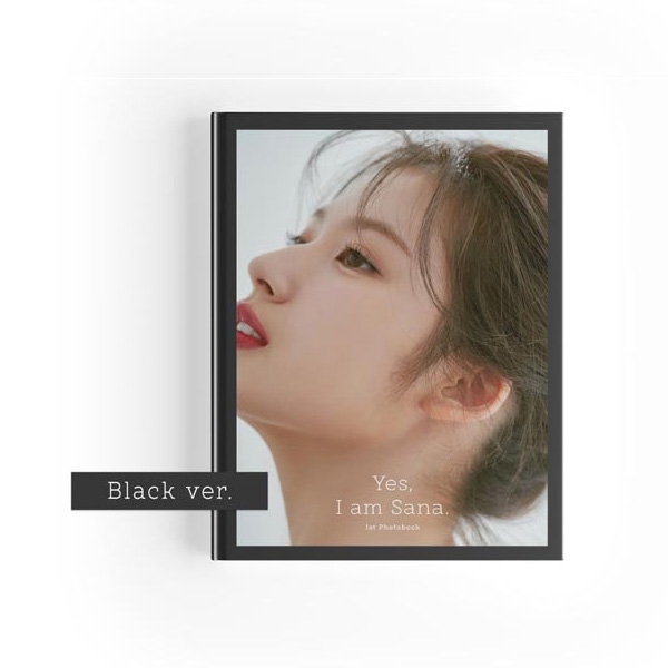 印象のデザイン TWICE サナ 写真集 Yes i am Sana black ver K-POP 