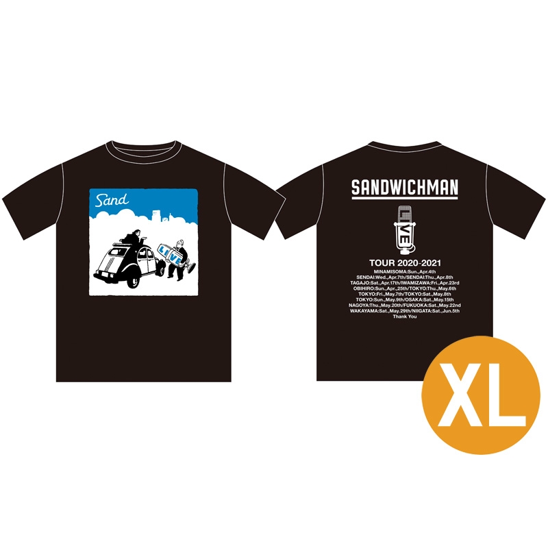 ツアーTシャツ ブラック（サイズXL） / サンドウィッチマン 2020～21 