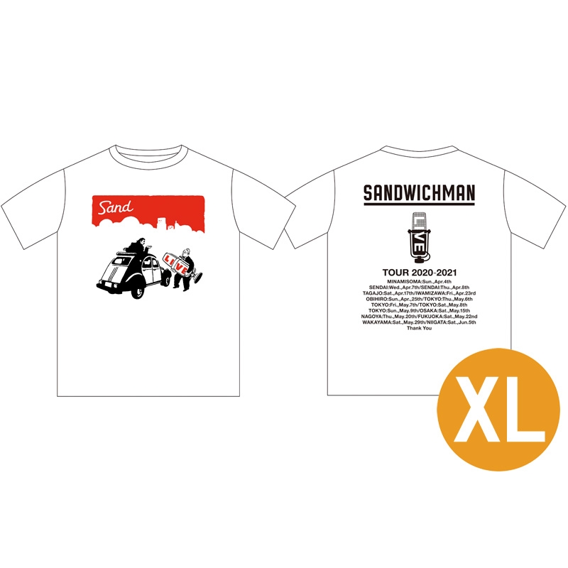 ツアーTシャツ ホワイト（サイズXL） / サンドウィッチマン 2020～21 ...