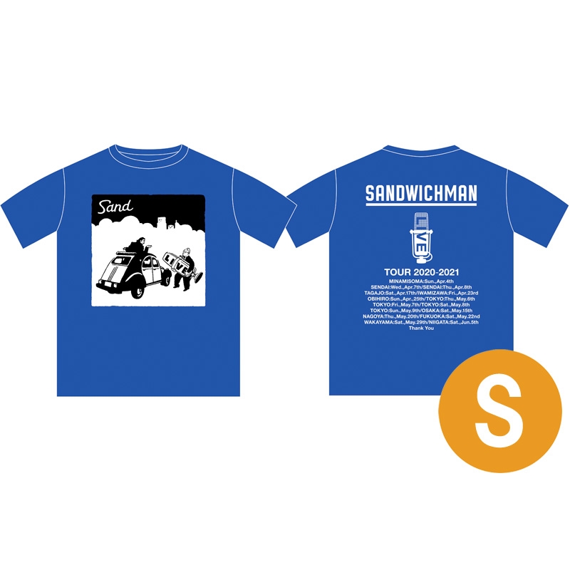 ツアーTシャツ ブルー（サイズS） / サンドウィッチマン 2020～21 