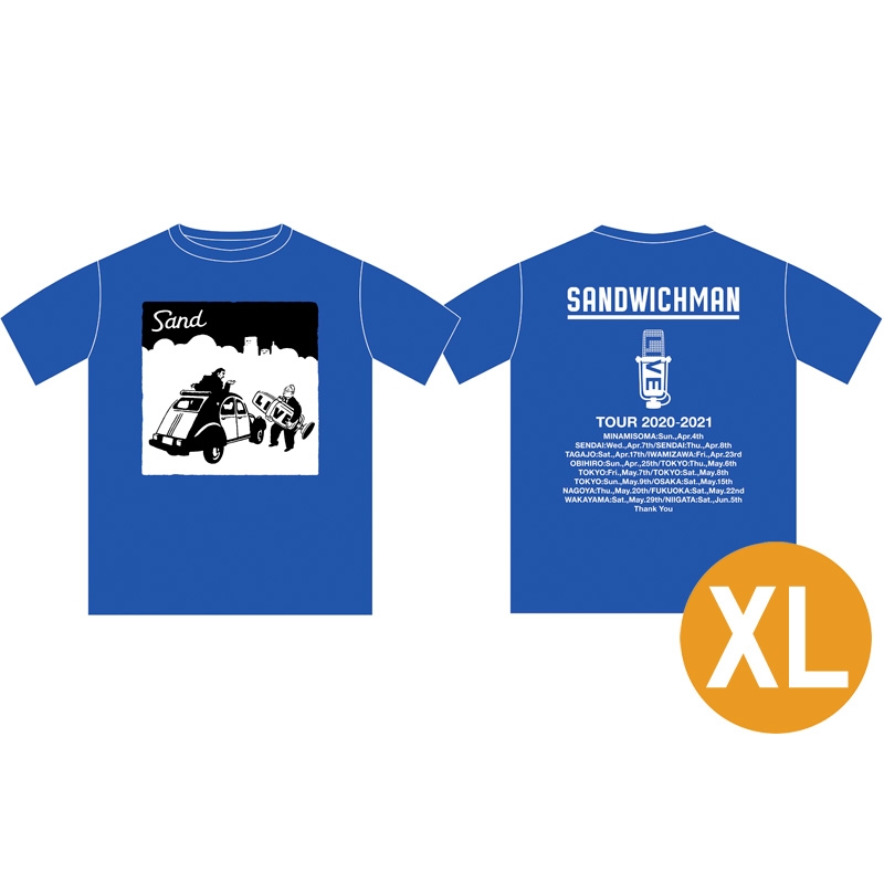 ツアーTシャツ ブルー（サイズXL） / サンドウィッチマン 2020～21 ...