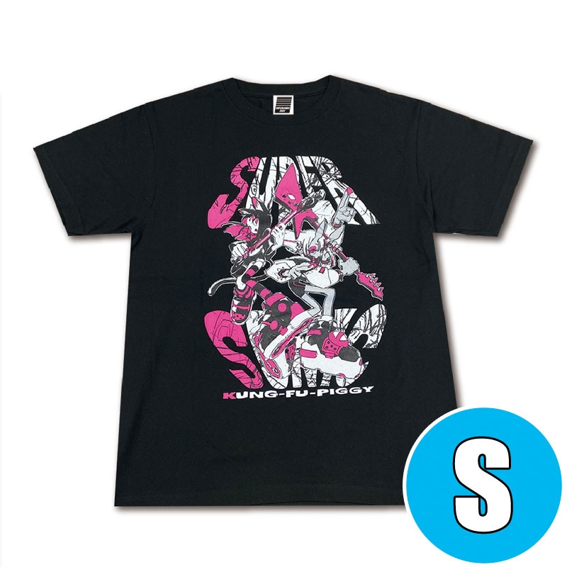 SUPERSONIC×KUNG-FU-PIGGY collaboration T-shirt size:S（※海外配送