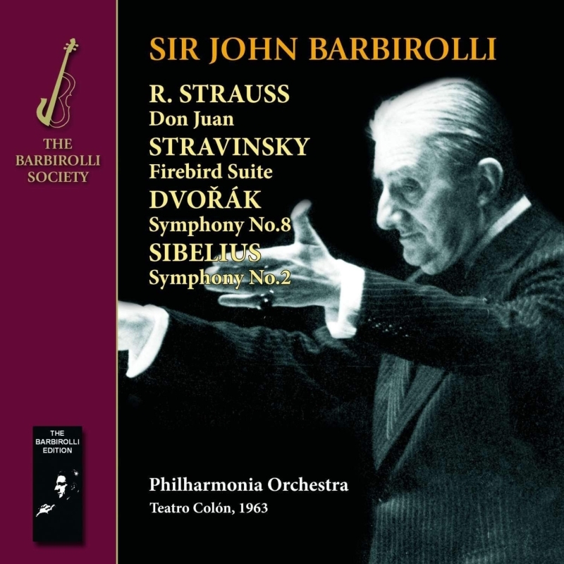 シベリウス：交響曲第2番、ドヴォルザーク：交響曲第8番、ストラヴィンスキー：『火の鳥』組曲、他　ジョン・バルビローリ＆フィルハーモニア管弦楽団（1963）（2CD-R）