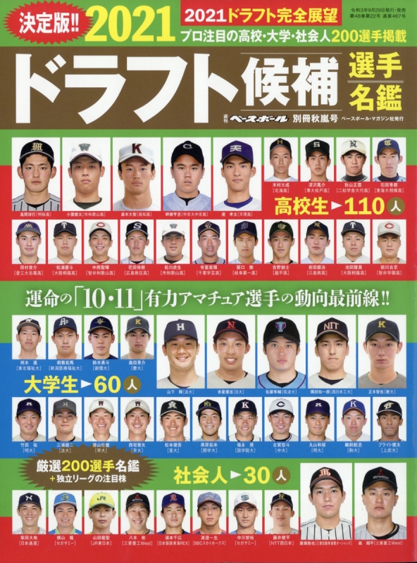 21ドラフト候補選手名鑑 週刊ベースボール 21年 10月 28日号増刊 週刊ベースボール編集部 Hmv Books Online