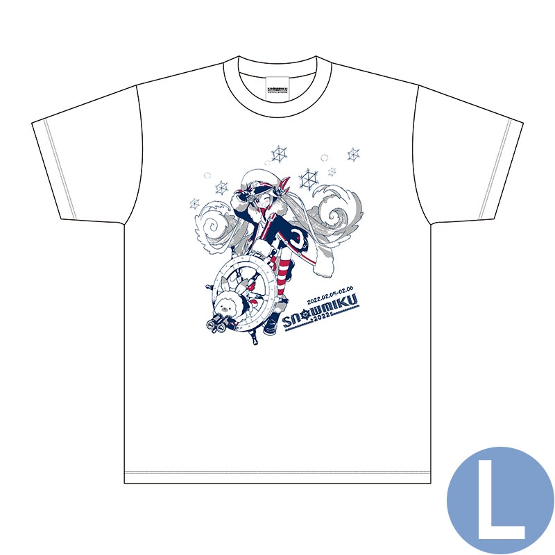 オフィシャルTシャツl（サイズL）/ SNOW MIKU 2022【事後販売】 : 初音