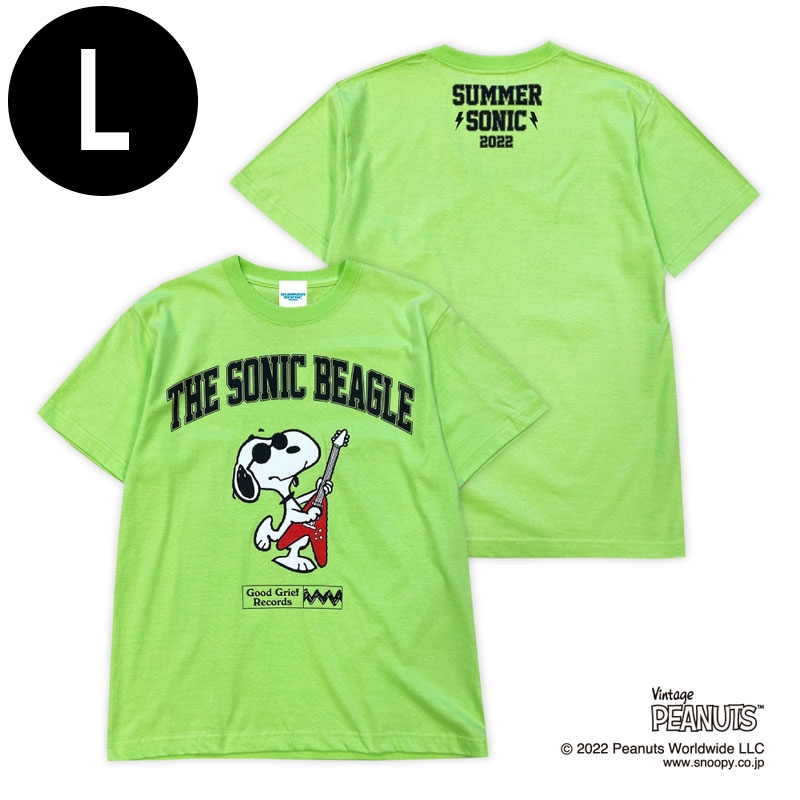 サマソニ × PEANUTS Tシャツ L ライムグリーン : SUMMER SONIC