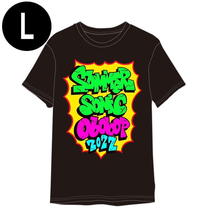 サマソニ × ROCK ROCK × obobop Tシャツ L ブラック : SUMMER SONIC