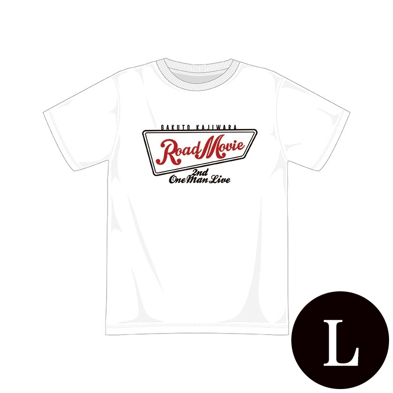 Tシャツ WHITE(L)/ 梶原岳人 2nd ONE MAN LIVE 「ロードムービー 
